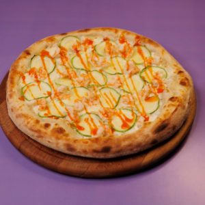 Пицца с креветками